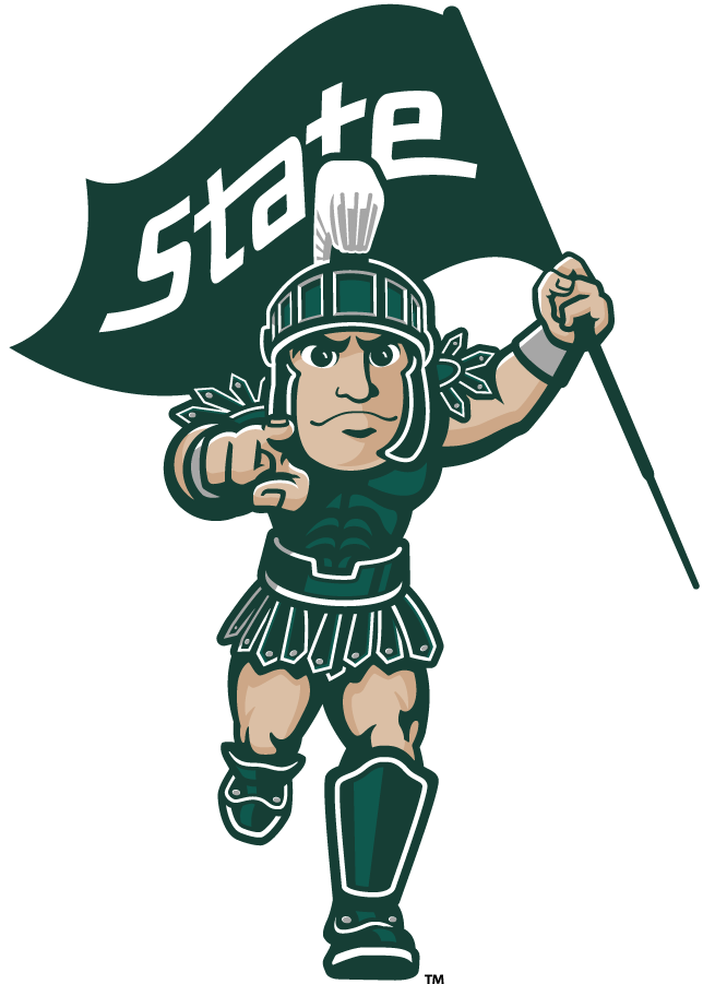 Michigan State Spartans 2016-Pres Mascot Logo v2 DIY iron on transfer (heat transfer)...